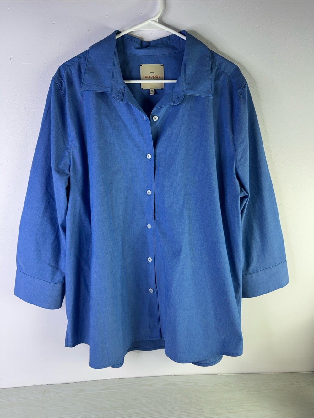 Womens XXL Casa Cabana Bethany Button Up Shirt stretch